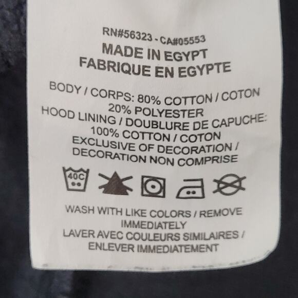 NIKE Swoosh Hoodie Medium 23x25 Baggy Faded Black AOP - Picture 8 of 16